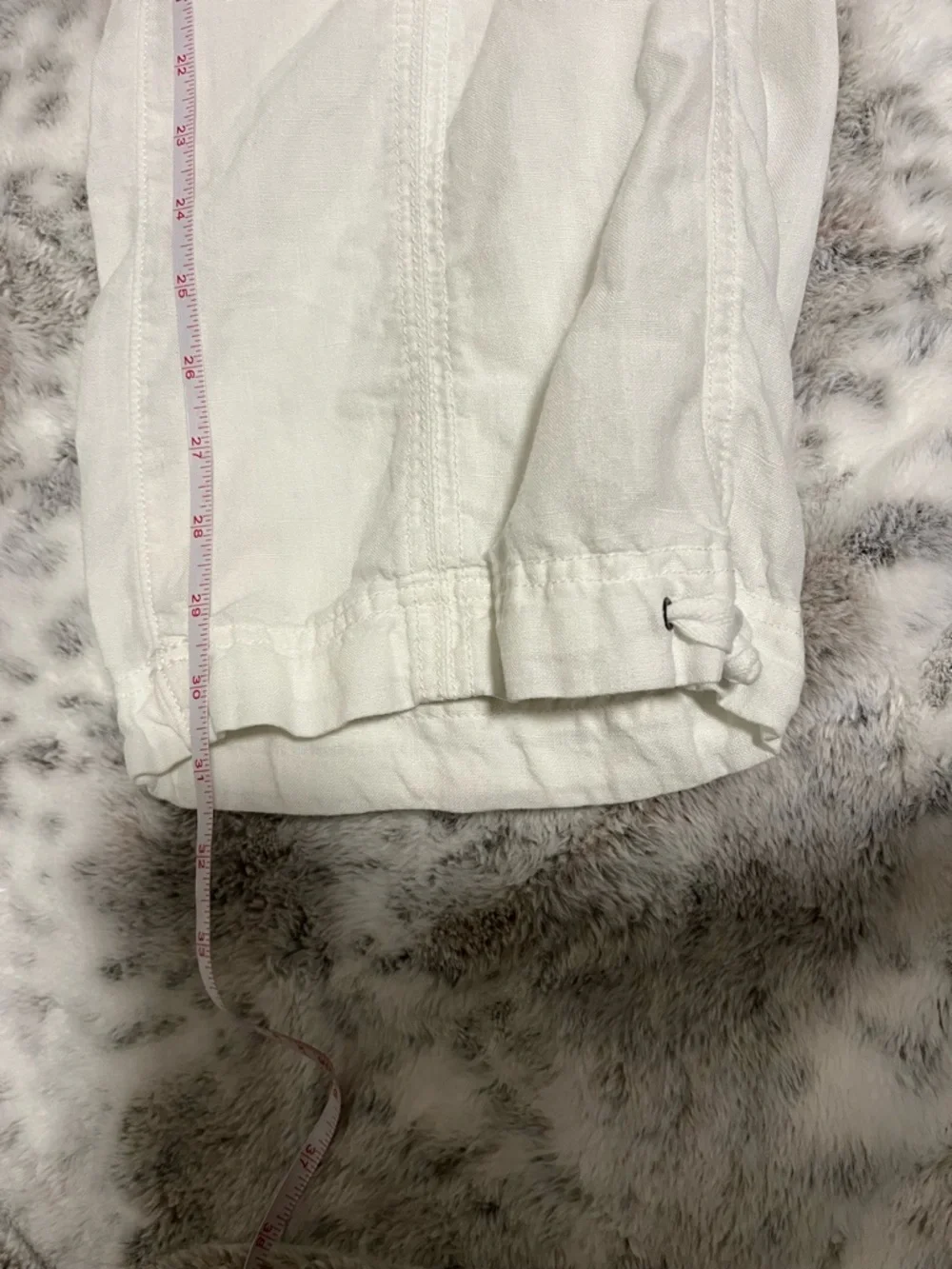 100% Linen Athleta Pants White Summery Size 8-Inseam 30/31 - Picture 10 of 10